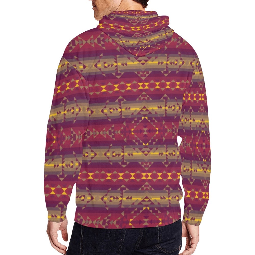 Gold Wool All Over Print Full Zip Hoodie for Men (Model H14) hoodie e-joyer 