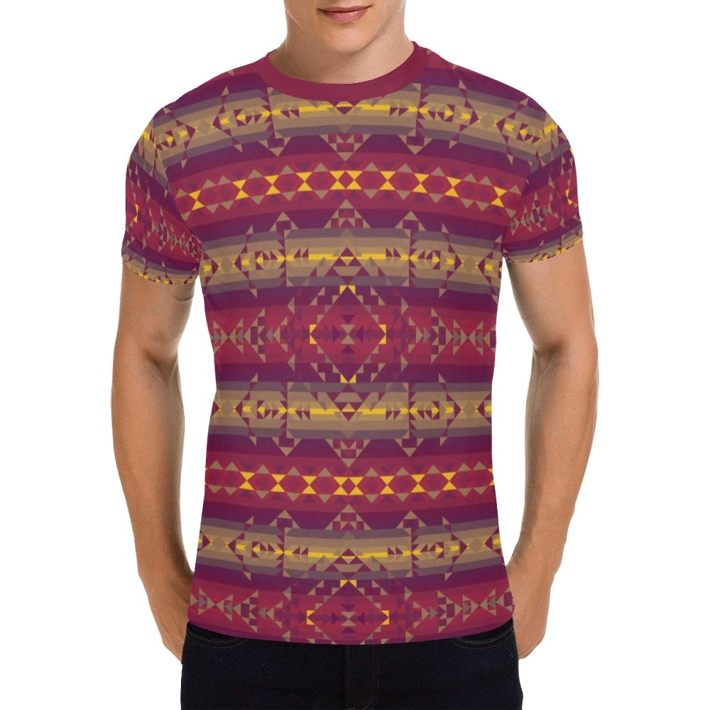 Gold Wool All Over Print T-Shirt for Men (USA Size) (Model T40) All Over Print T-Shirt for Men (T40) e-joyer 