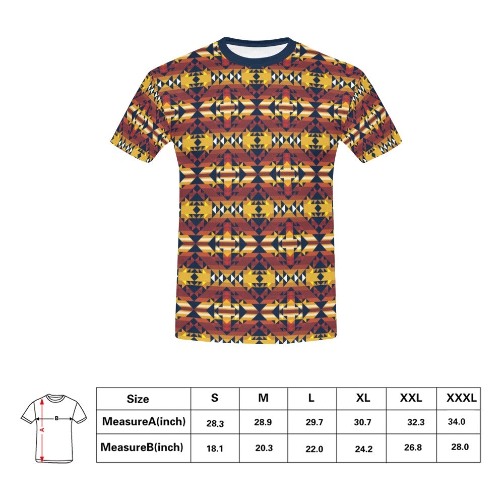 Golden Clouds All Over Print T-Shirt for Men (USA Size) (Model T40) All Over Print T-Shirt for Men (T40) e-joyer 