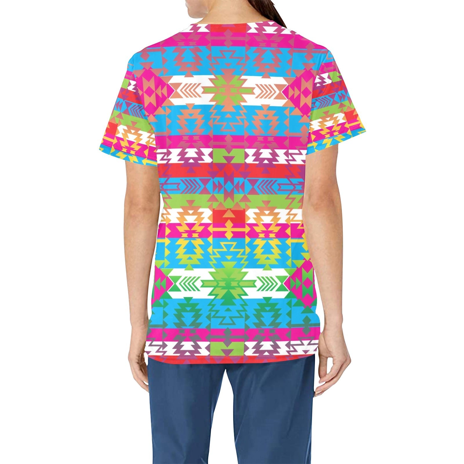 Grand Entry All Over Print Scrub Top Scrub Top e-joyer 