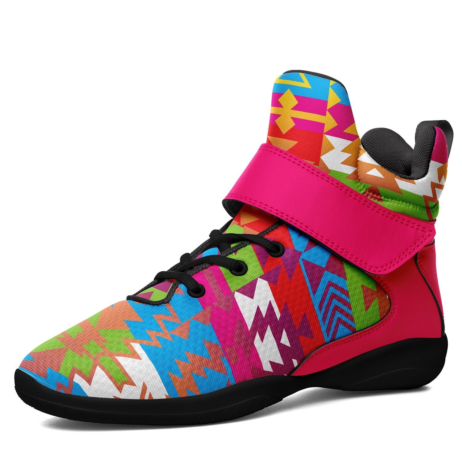Grand Entry Ipottaa Basketball / Sport High Top Shoes 49 Dzine US Women 4.5 / US Youth 3.5 / EUR 35 Black Sole with Pink Strap 