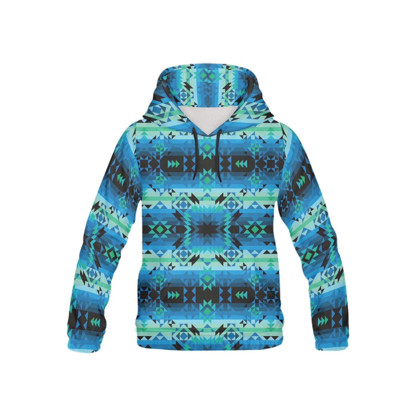Green Star All Over Print Hoodie for Kid (USA Size) (Model H13) All Over Print Hoodie for Kid (H13) e-joyer 