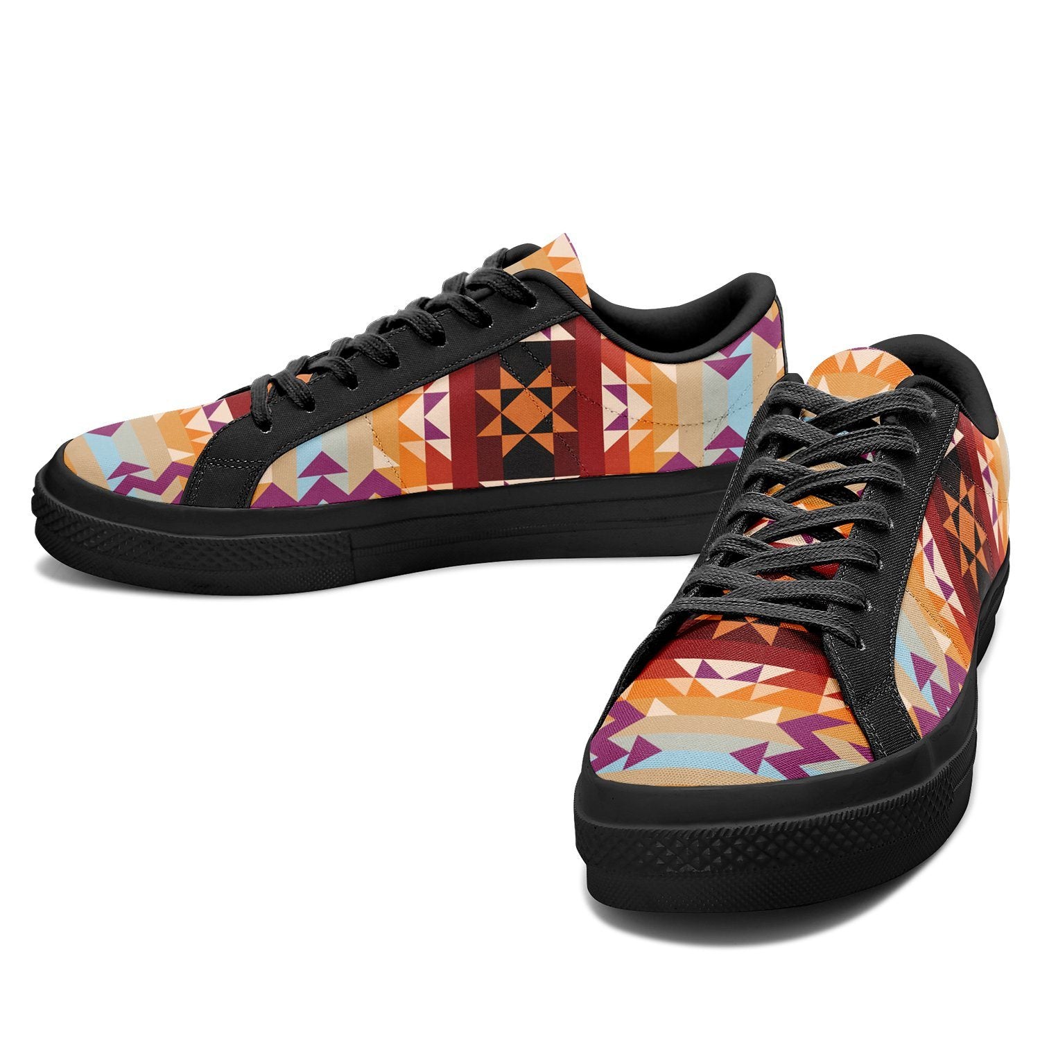 Heatwave Aapisi Low Top Canvas Shoes Black Sole aapisi Herman 