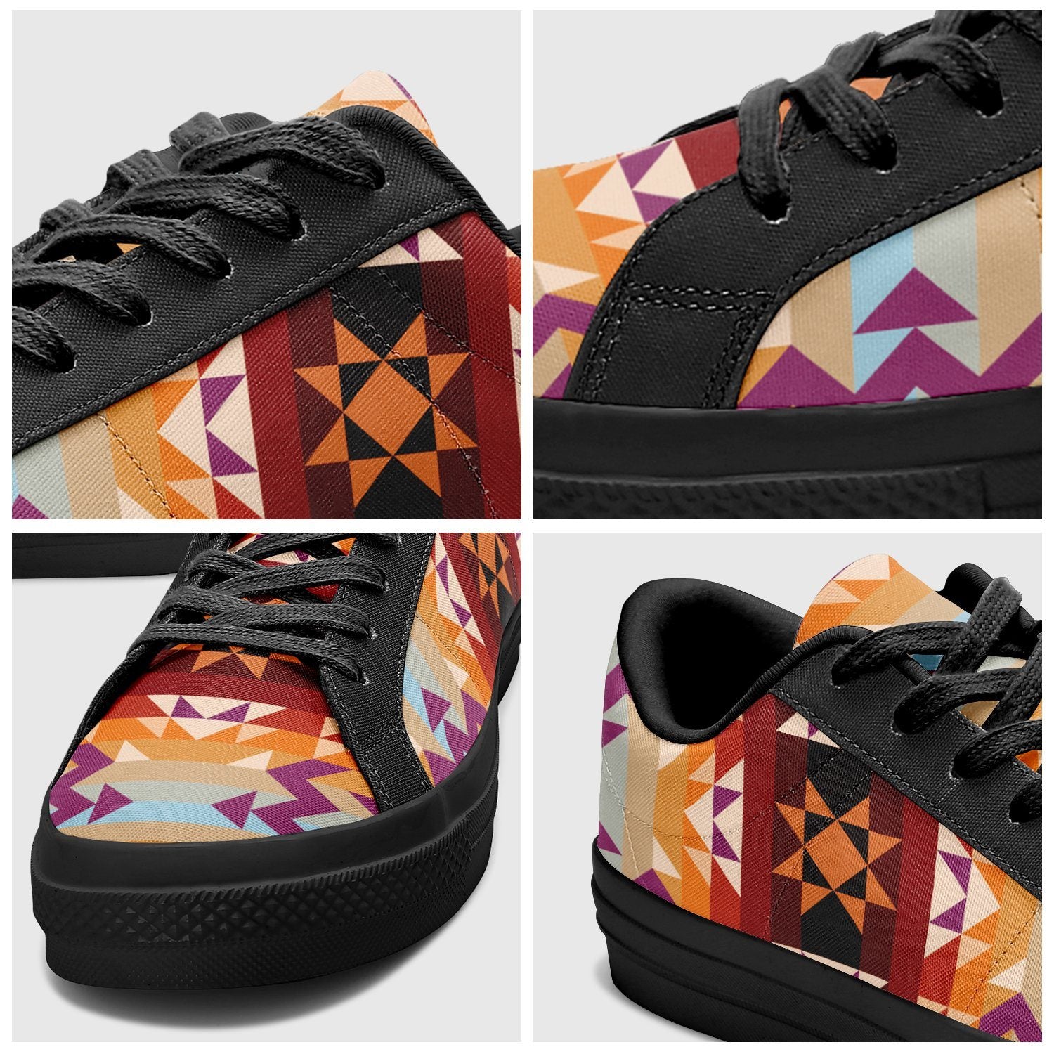 Heatwave Aapisi Low Top Canvas Shoes Black Sole aapisi Herman 