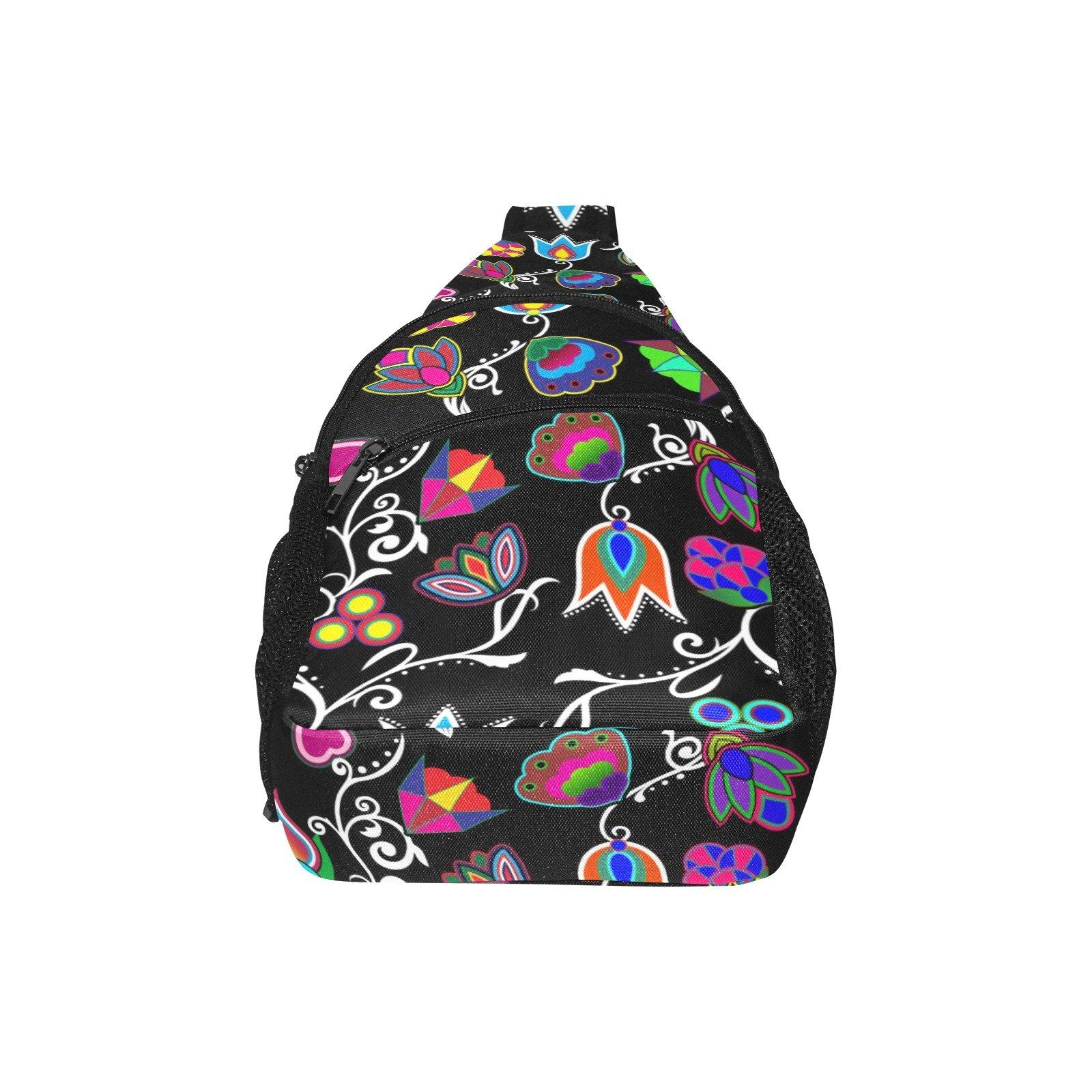 Indigenous Paisley Black All Over Print Chest Bag (Model 1719) All Over Print Chest Bag (1719) e-joyer 