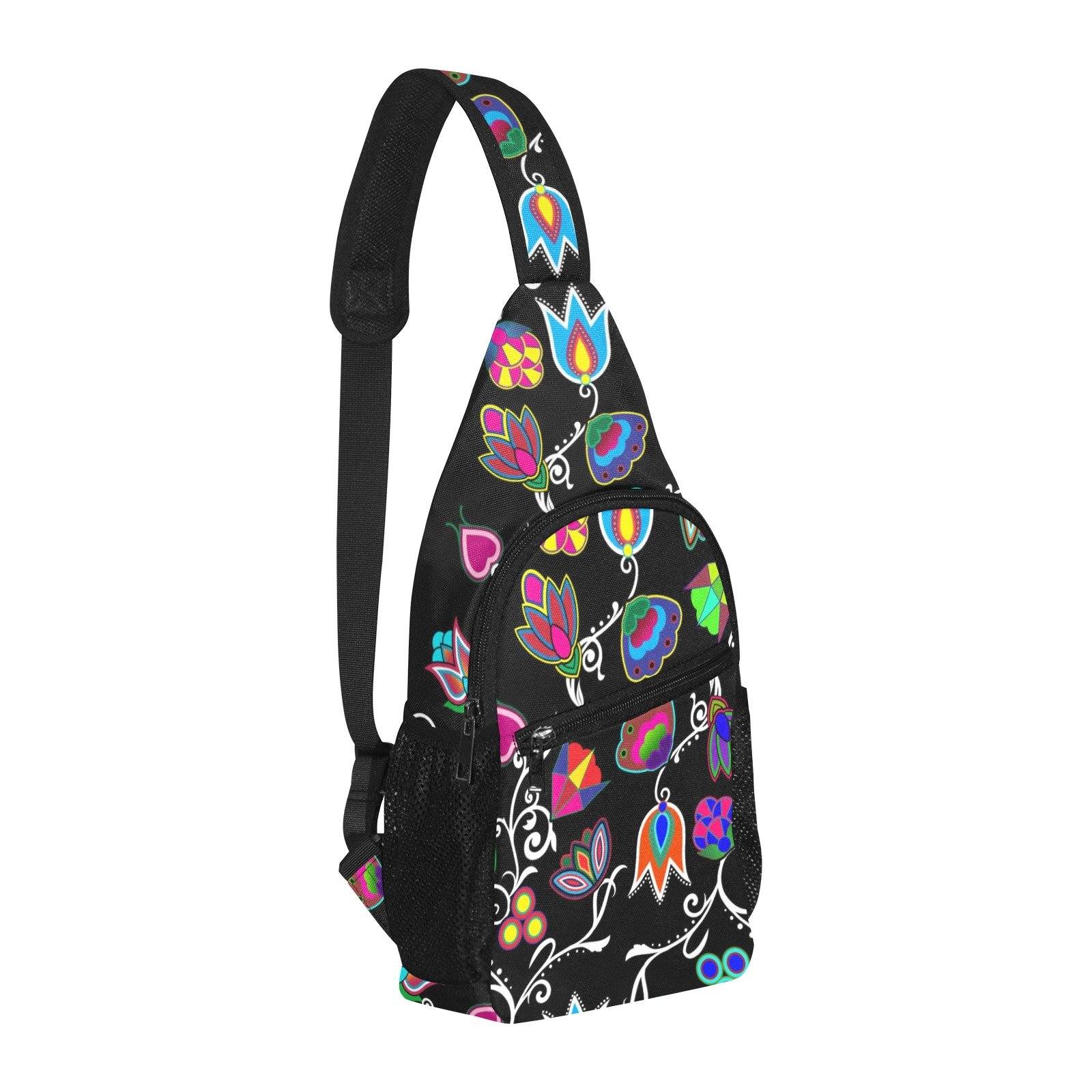 Indigenous Paisley Black All Over Print Chest Bag (Model 1719) All Over Print Chest Bag (1719) e-joyer 