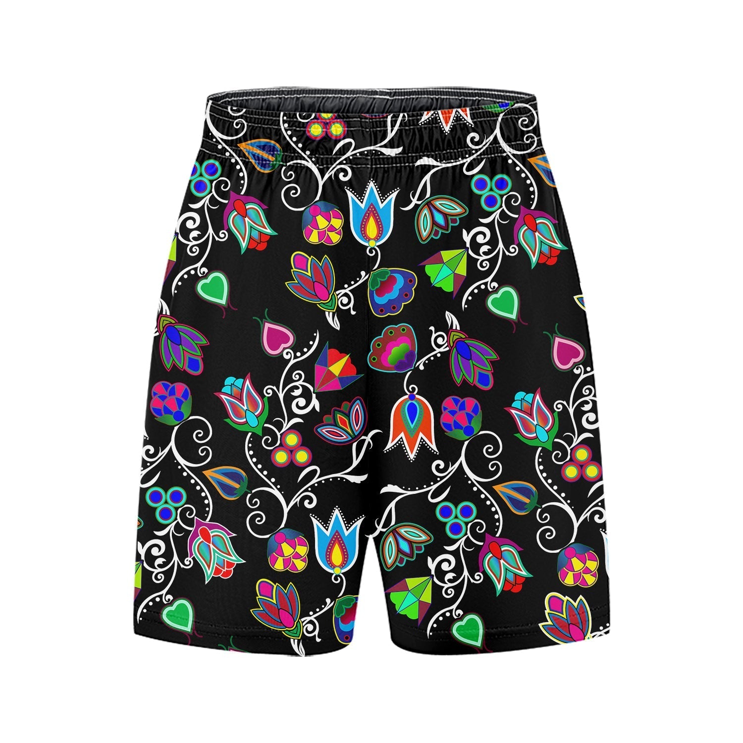 Indigenous Paisley Black Basketball Shorts 49 Dzine 