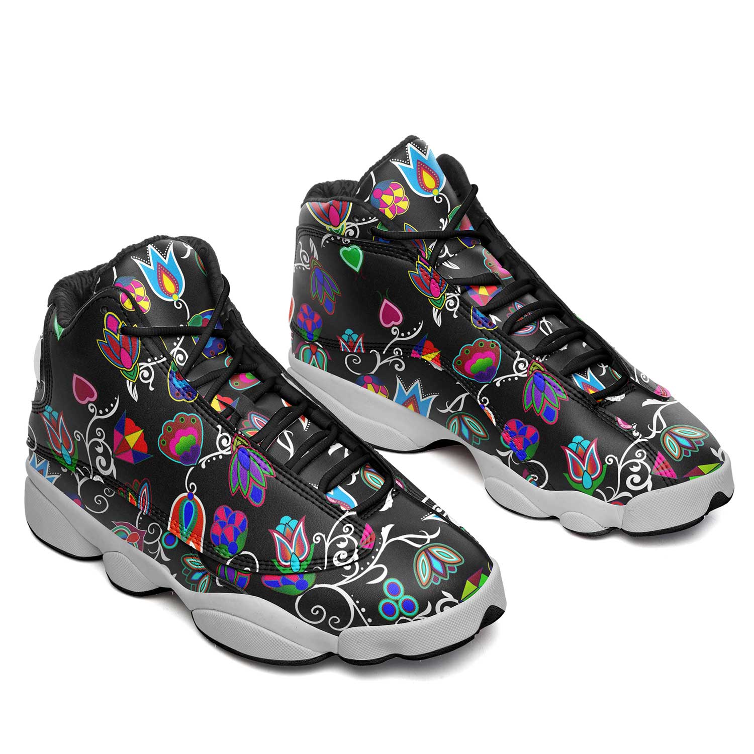 Indigenous Paisley - Black Isstsokini Athletic Shoes Herman 