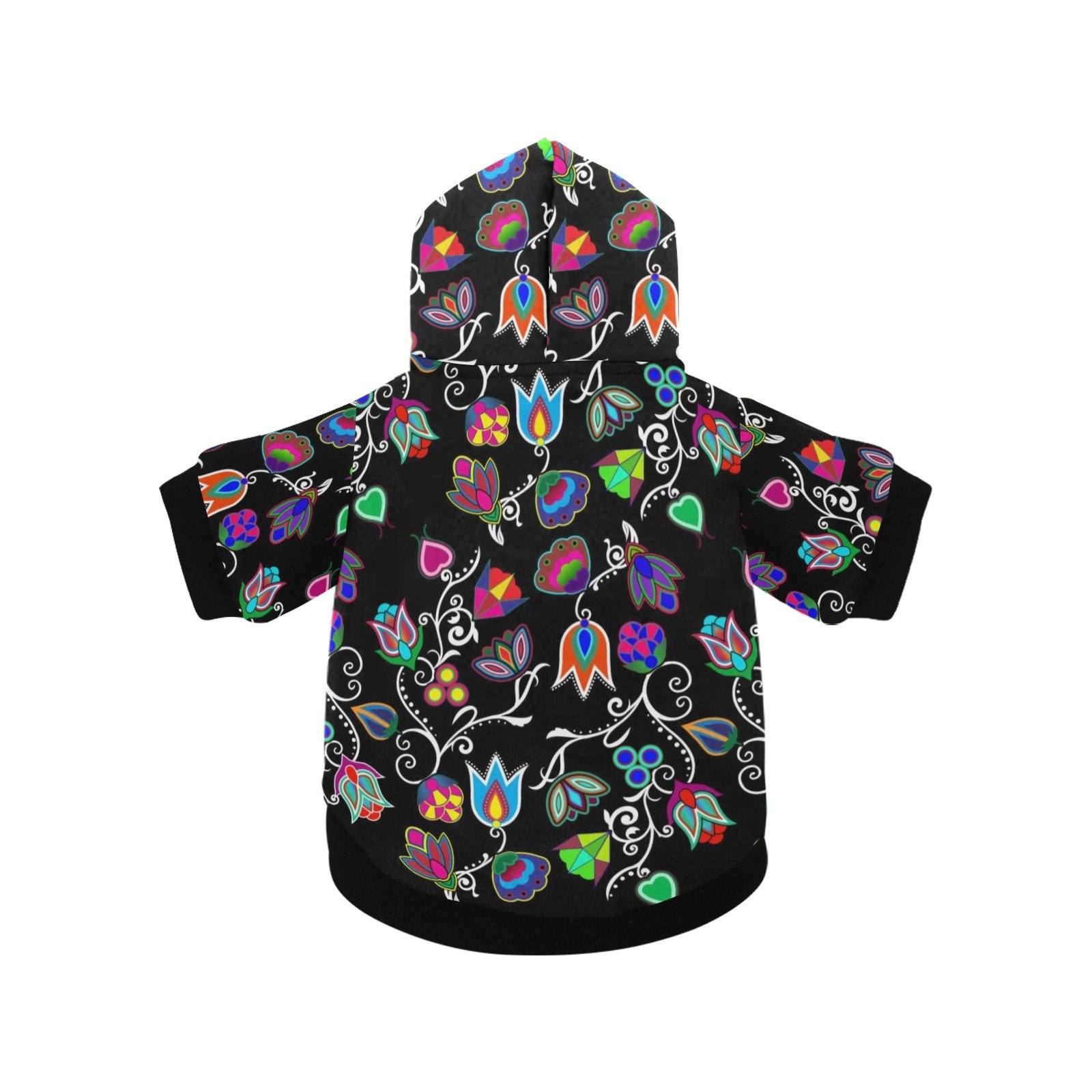 Indigenous Paisley Black Pet Dog Hoodie Pet Dog Hoodie e-joyer 