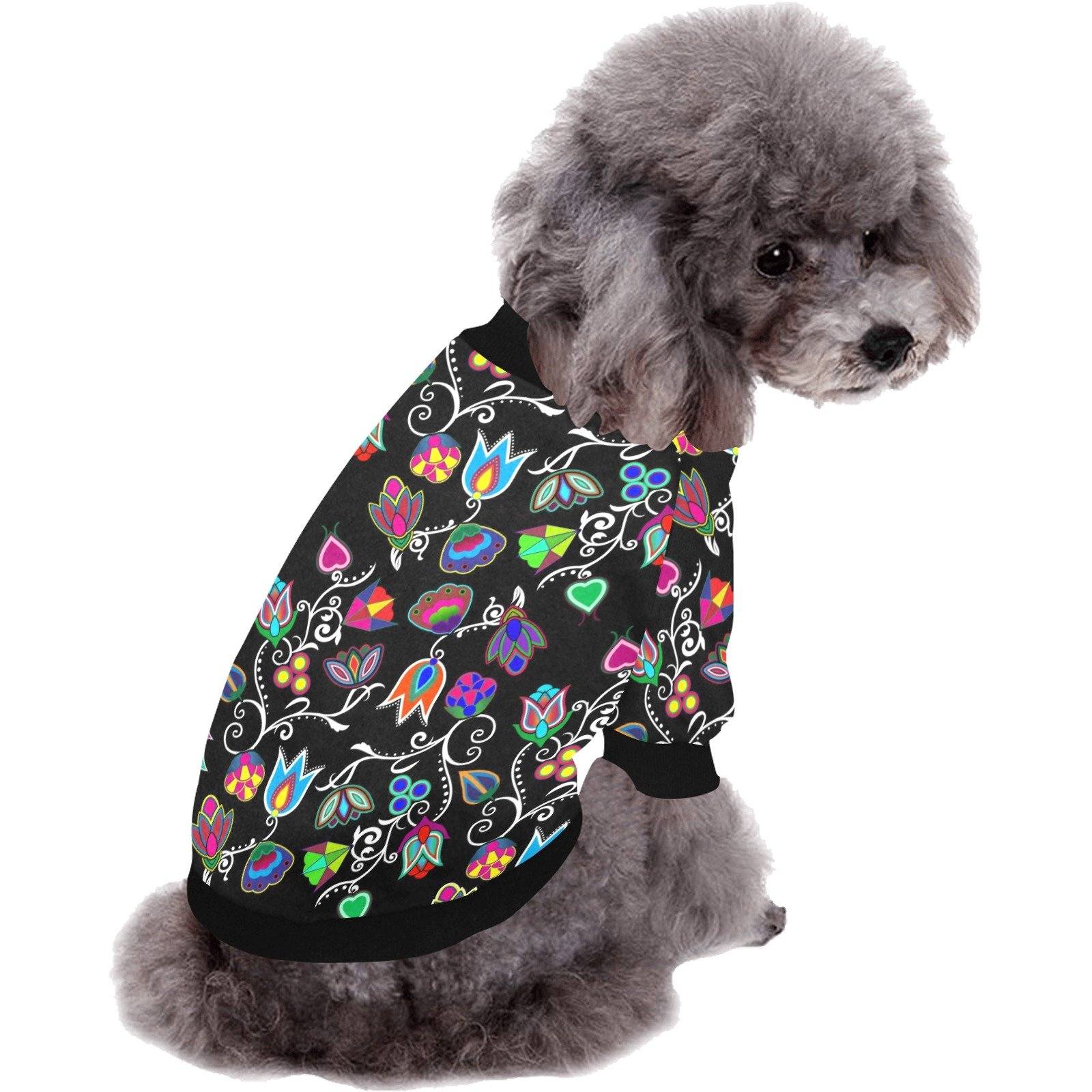 Indigenous Paisley Black Pet Dog Round Neck Shirt Pet Dog Round Neck Shirt e-joyer 