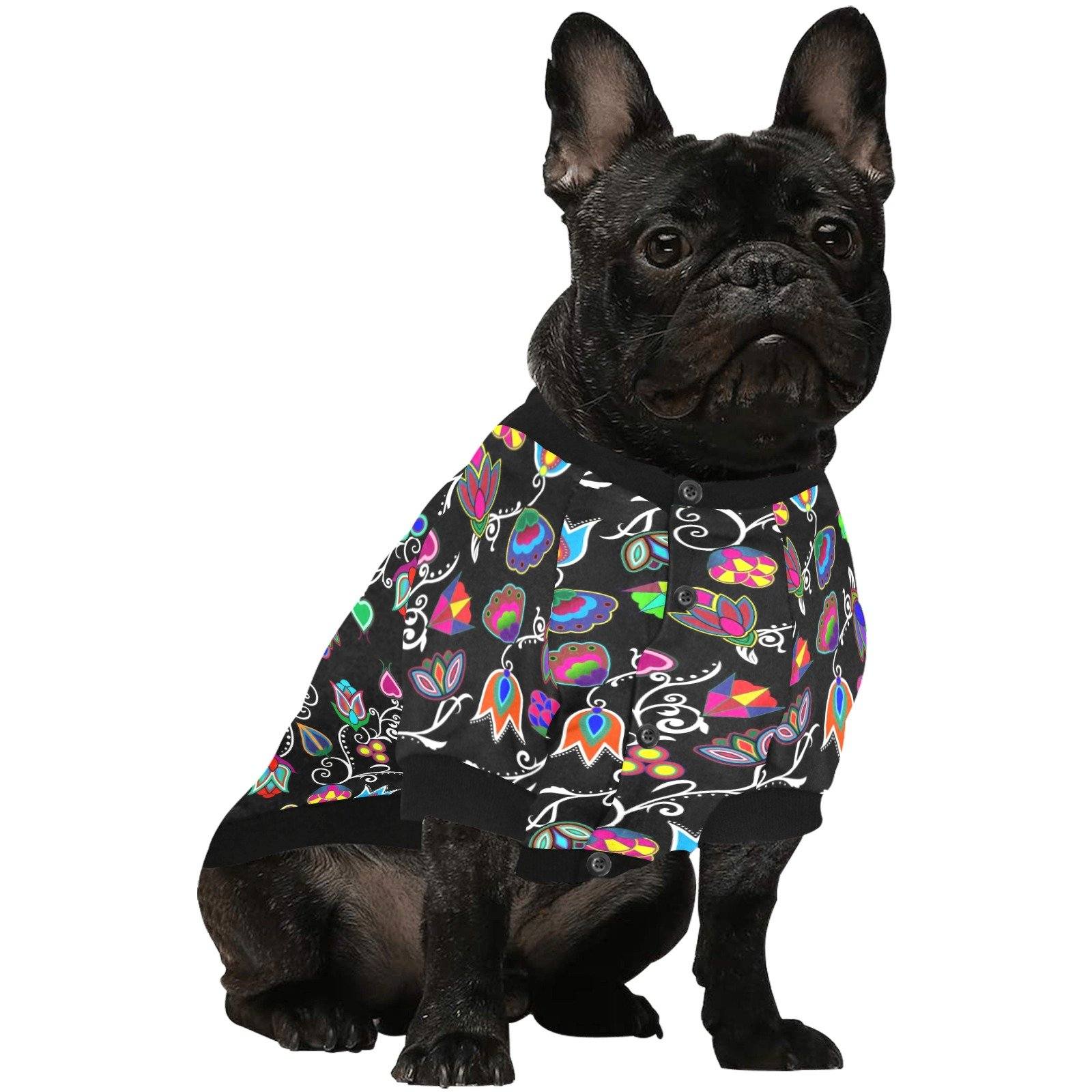 Indigenous Paisley Black Pet Dog Round Neck Shirt Pet Dog Round Neck Shirt e-joyer 