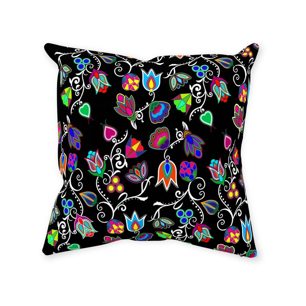 Indigenous Paisley - Black Throw Pillows 49 Dzine With Zipper Spun Polyester 14x14 inch