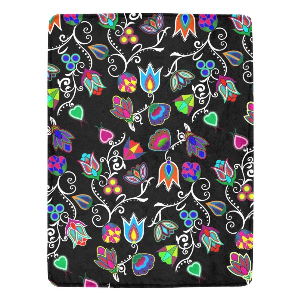 Indigenous Paisley Black Ultra-Soft Micro Fleece Blanket 60"x80" Ultra-Soft Blanket 60''x80'' e-joyer 