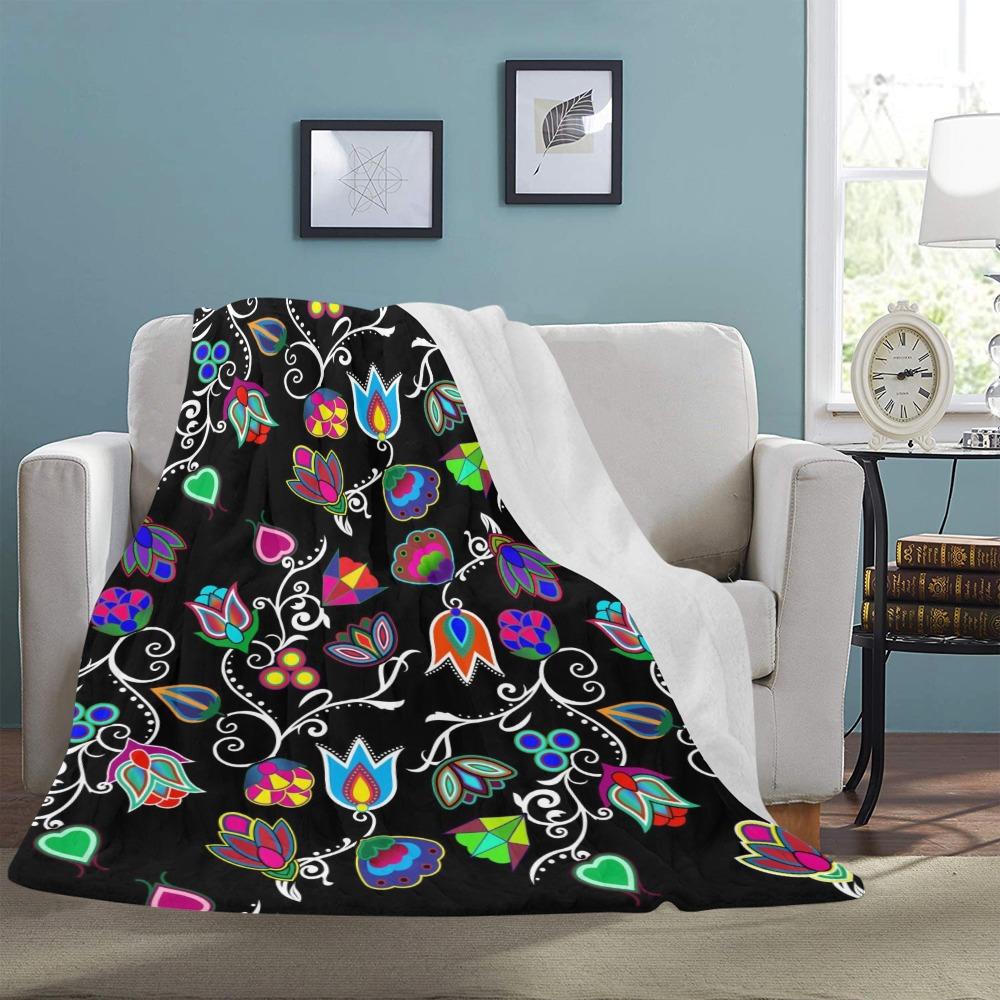 Indigenous Paisley Black Ultra-Soft Micro Fleece Blanket 60"x80" Ultra-Soft Blanket 60''x80'' e-joyer 