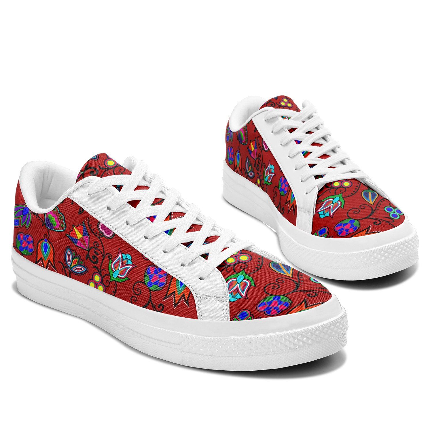 Indigenous Paisley Dahlia Aapisi Low Top Canvas Shoes White Sole 49 Dzine 