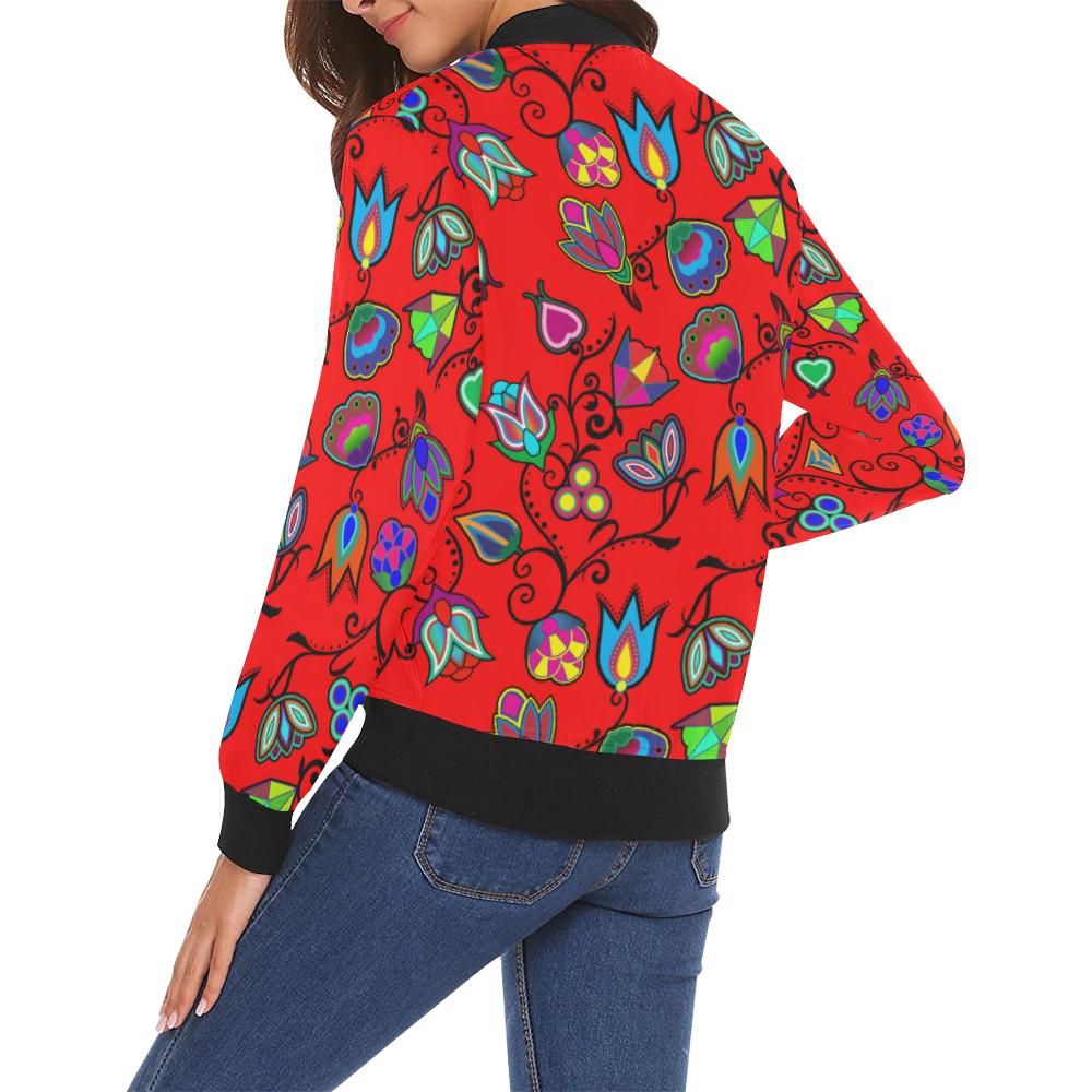 Indigenous Paisley - Dahlia All Over Print Bomber Jacket for Women (Model H19) All Over Print Bomber Jacket for Women (H19) e-joyer 