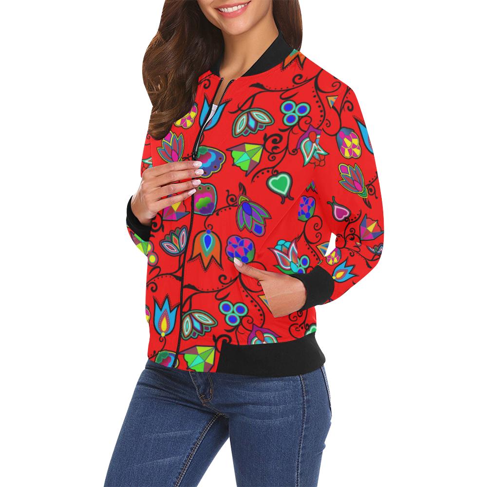 Indigenous Paisley - Dahlia All Over Print Bomber Jacket for Women (Model H19) All Over Print Bomber Jacket for Women (H19) e-joyer 