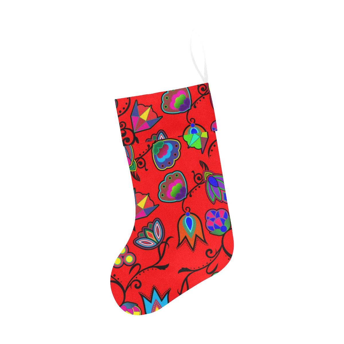 Indigenous Paisley Dahlia Christmas Stocking holiday stocking e-joyer 