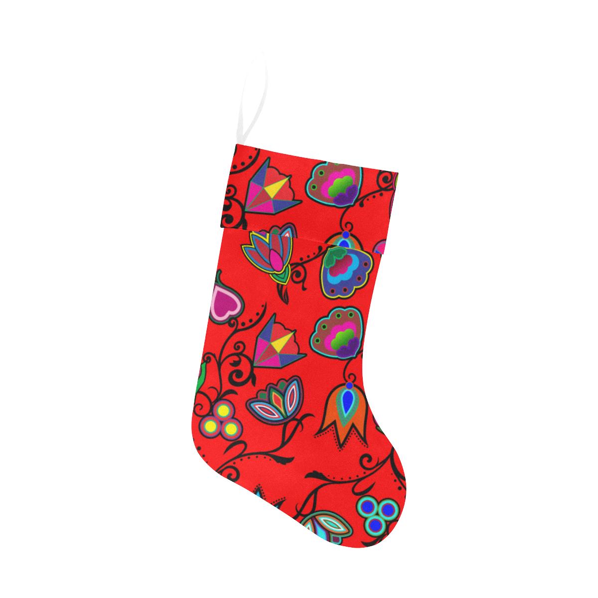 Indigenous Paisley Dahlia Christmas Stocking holiday stocking e-joyer 