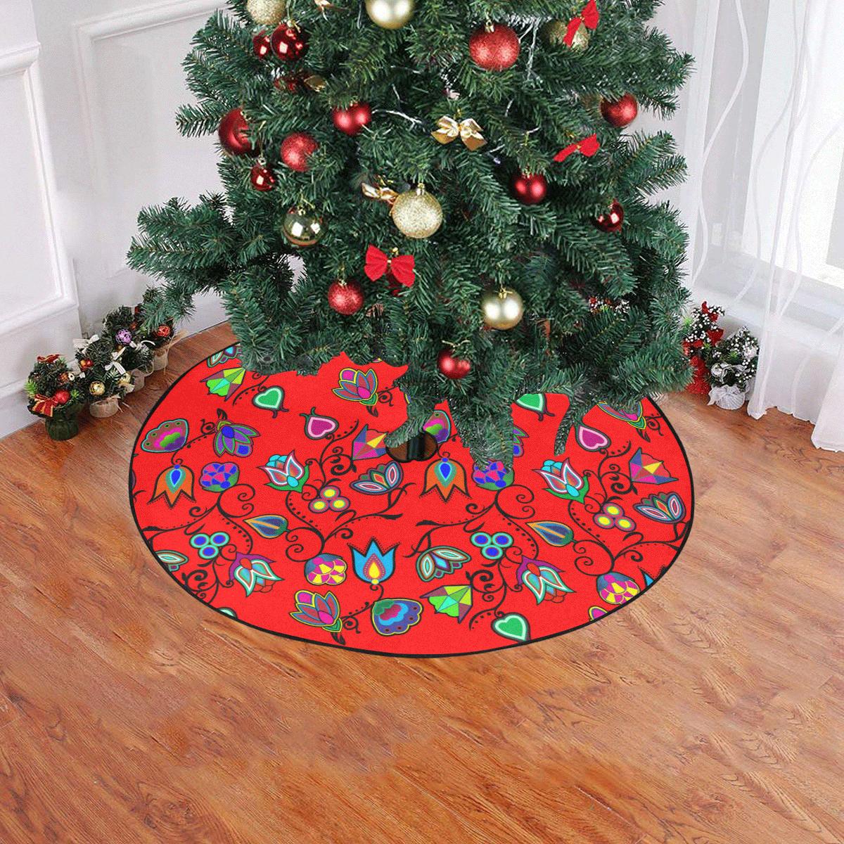 Indigenous Paisley - Dahlia Christmas Tree Skirt 47" x 47" Christmas Tree Skirt e-joyer 