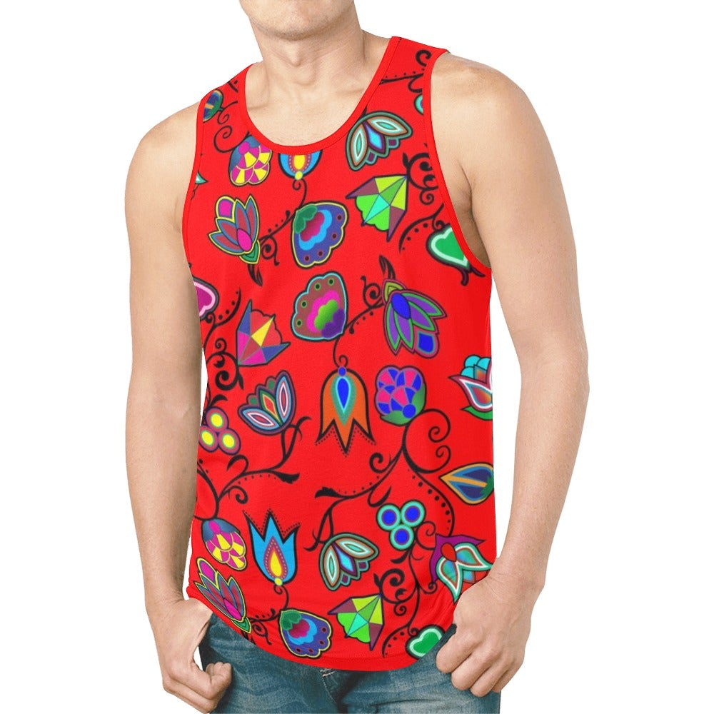 Indigenous Paisley Dahlia New All Over Print Tank Top for Men (Model T46) New All Over Print Tank Top for Men (T46) e-joyer 