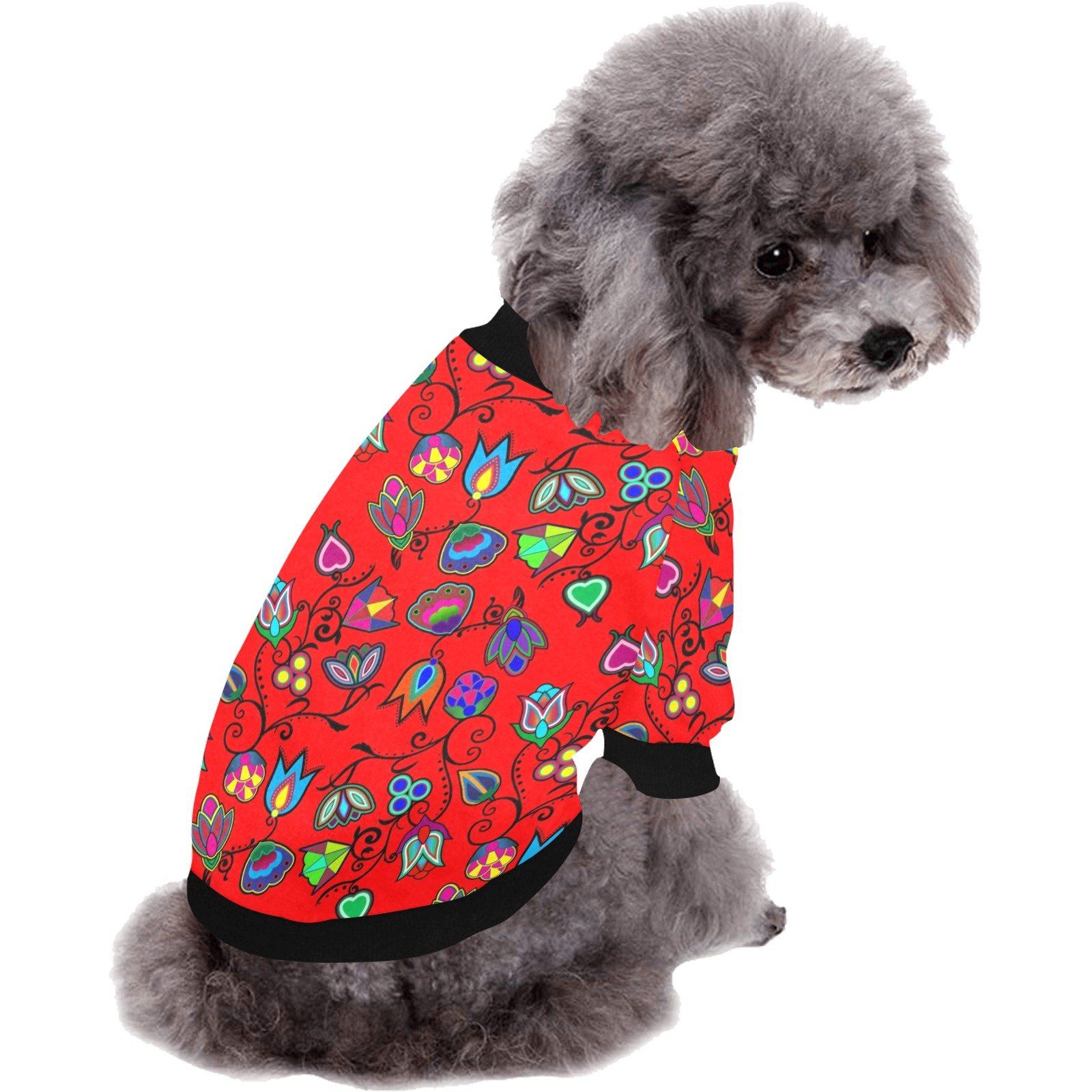 Indigenous Paisley Dahlia Pet Dog Round Neck Shirt Pet Dog Round Neck Shirt e-joyer 