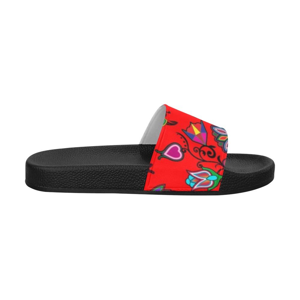 Indigenous Paisley Dahlia Women's Slide Sandals (Model 057) Women's Slide Sandals (057) e-joyer 