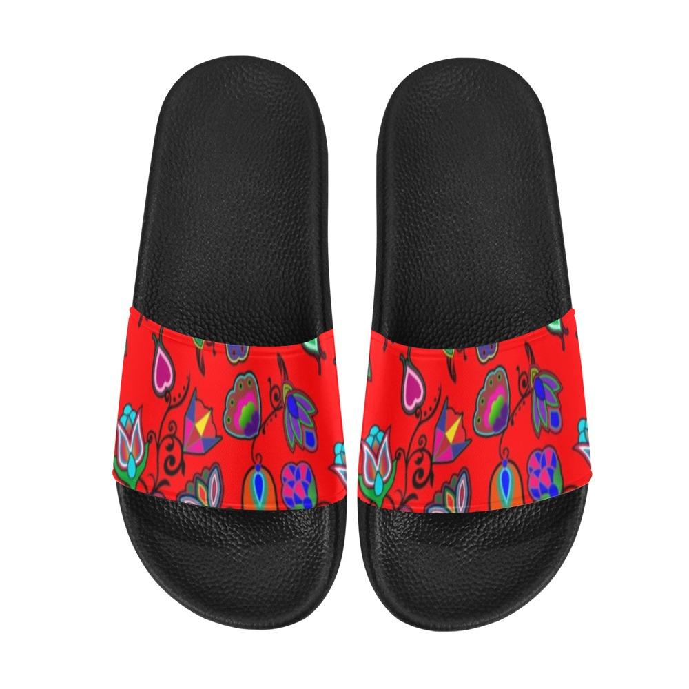 Indigenous Paisley Dahlia Women's Slide Sandals (Model 057) Women's Slide Sandals (057) e-joyer 
