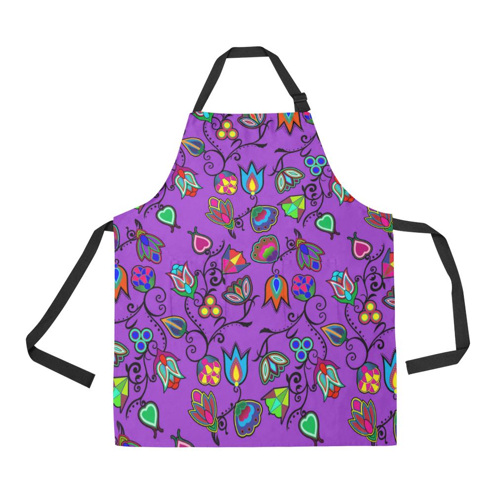 Indigenous Paisley Dark Orchid All Over Print Apron All Over Print Apron e-joyer 