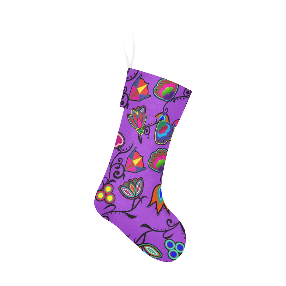 Indigenous Paisley Dark Orchid Christmas Stocking holiday stocking e-joyer 