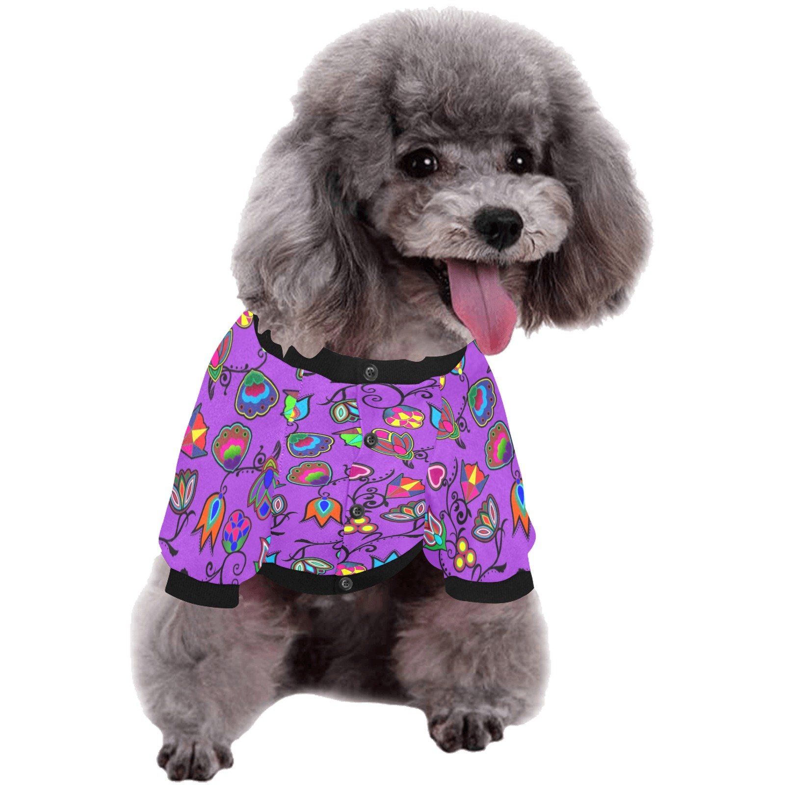 Indigenous Paisley Dark Orchid Pet Dog Round Neck Shirt Pet Dog Round Neck Shirt e-joyer 