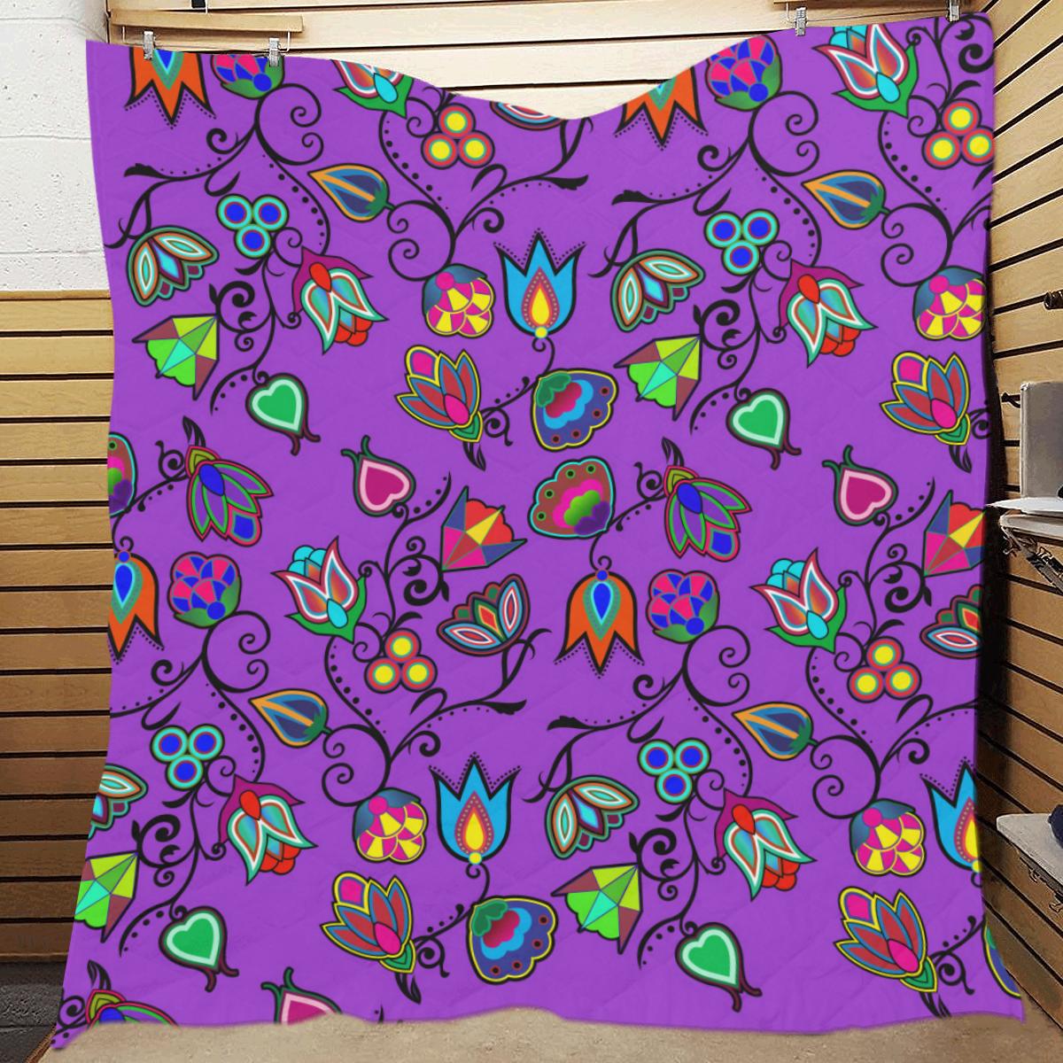 Indigenous Paisley - Dark Orchid Quilt 70"x80" blanket e-joyer 