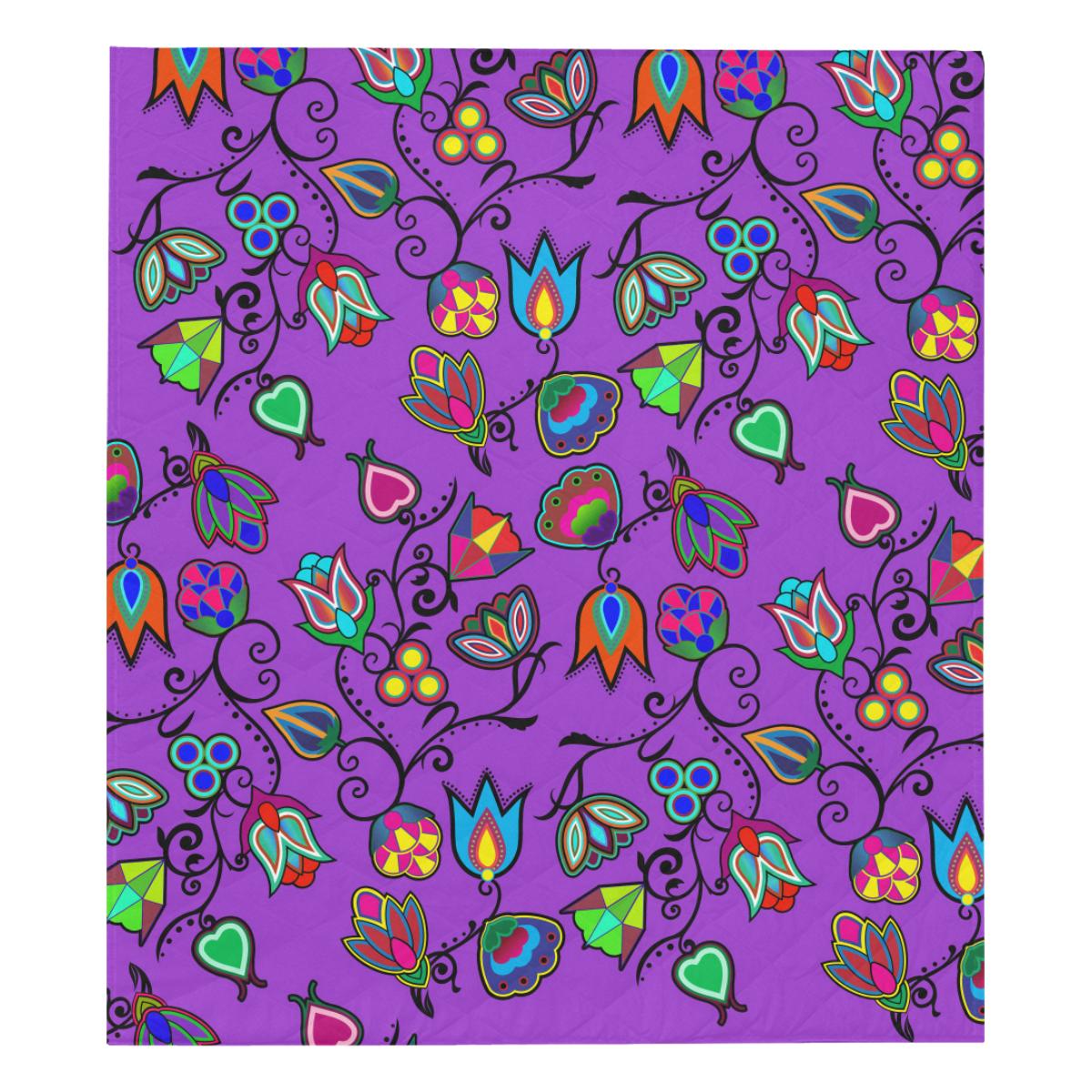 Indigenous Paisley - Dark Orchid Quilt 70"x80" blanket e-joyer 