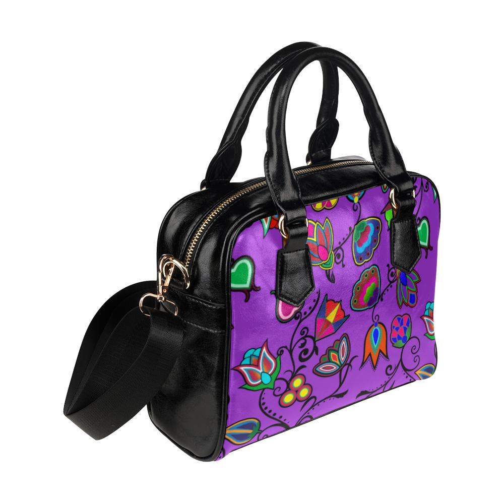 Indigenous Paisley - Dark Orchid Shoulder Handbag (Model 1634) Shoulder Handbags (1634) e-joyer 