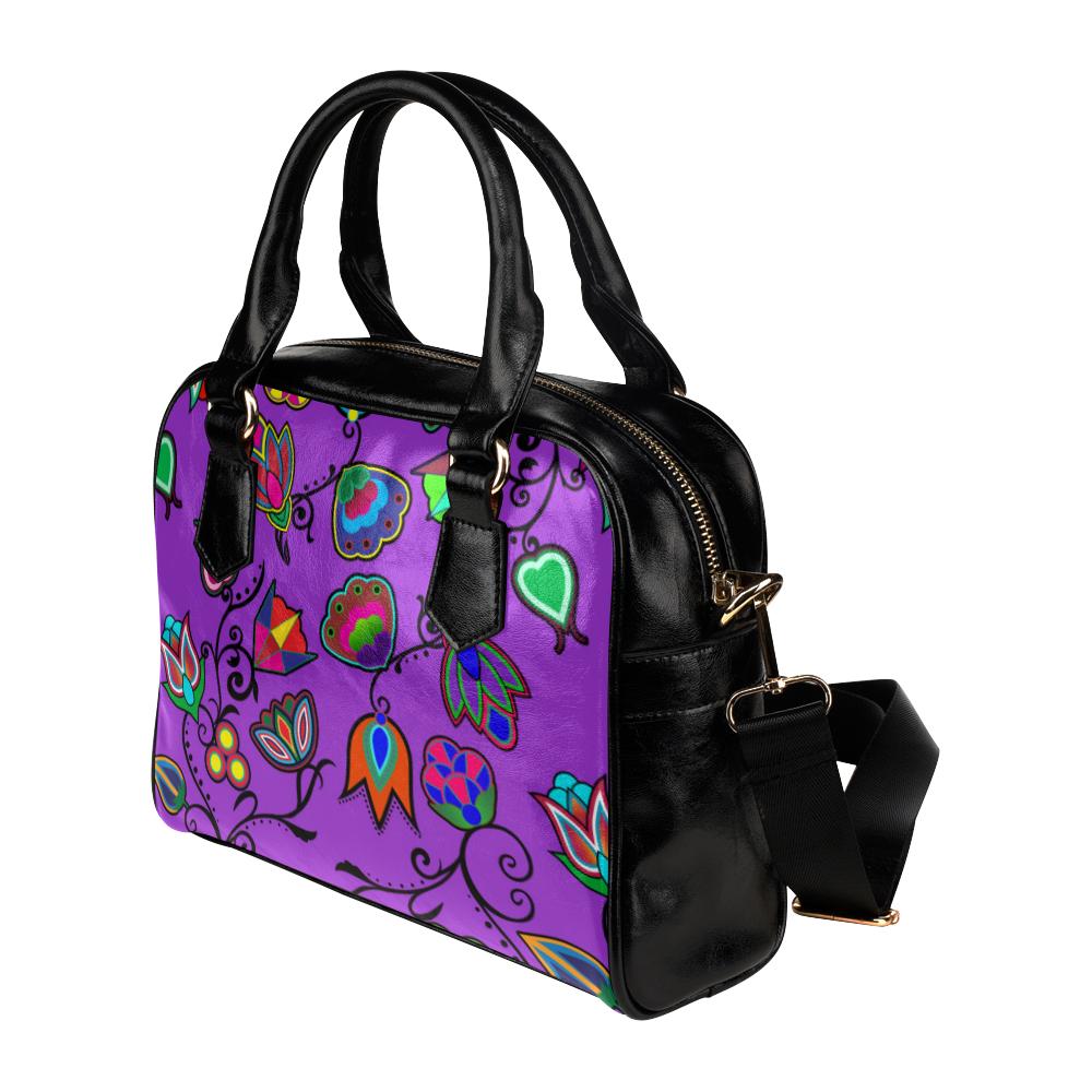 Indigenous Paisley - Dark Orchid Shoulder Handbag (Model 1634) Shoulder Handbags (1634) e-joyer 