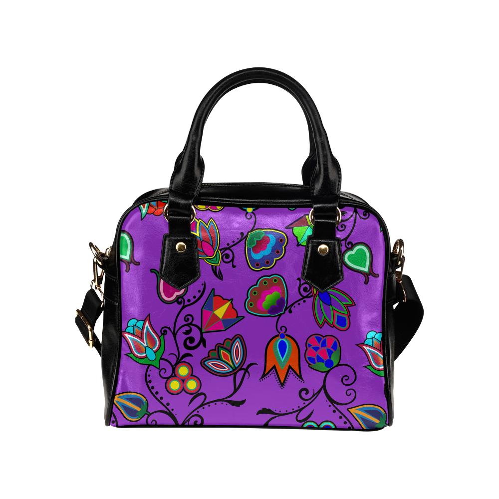Indigenous Paisley - Dark Orchid Shoulder Handbag (Model 1634) Shoulder Handbags (1634) e-joyer 