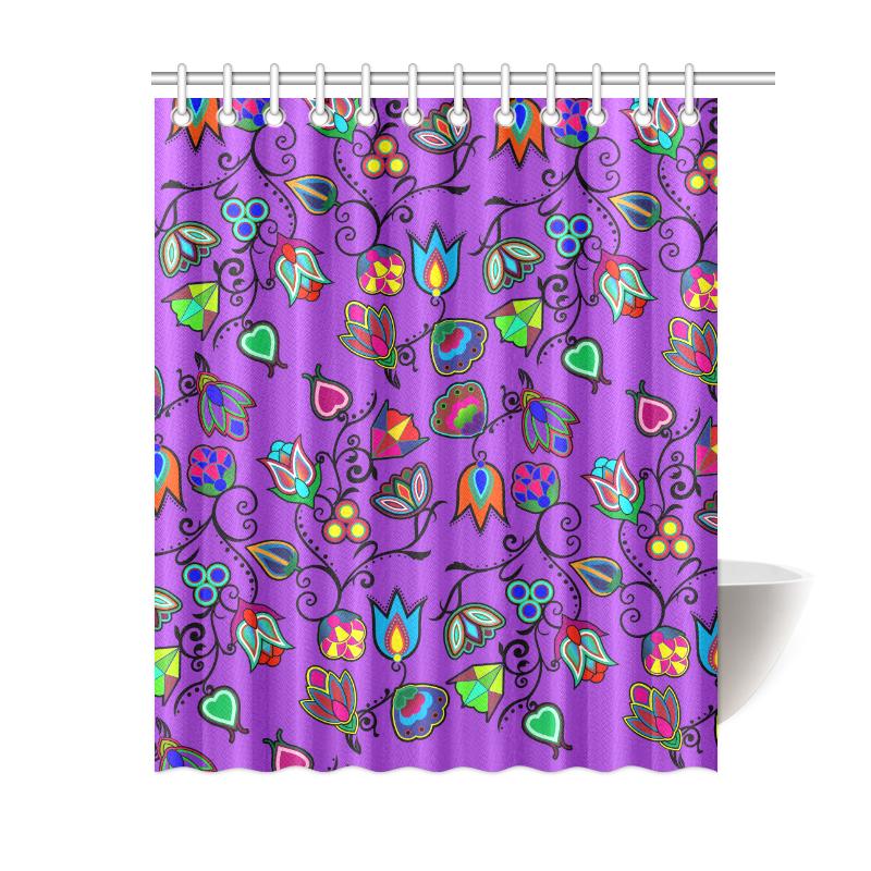 Indigenous Paisley - Dark Orchid Shower Curtain 60"x72" Shower Curtain 60"x72" e-joyer 