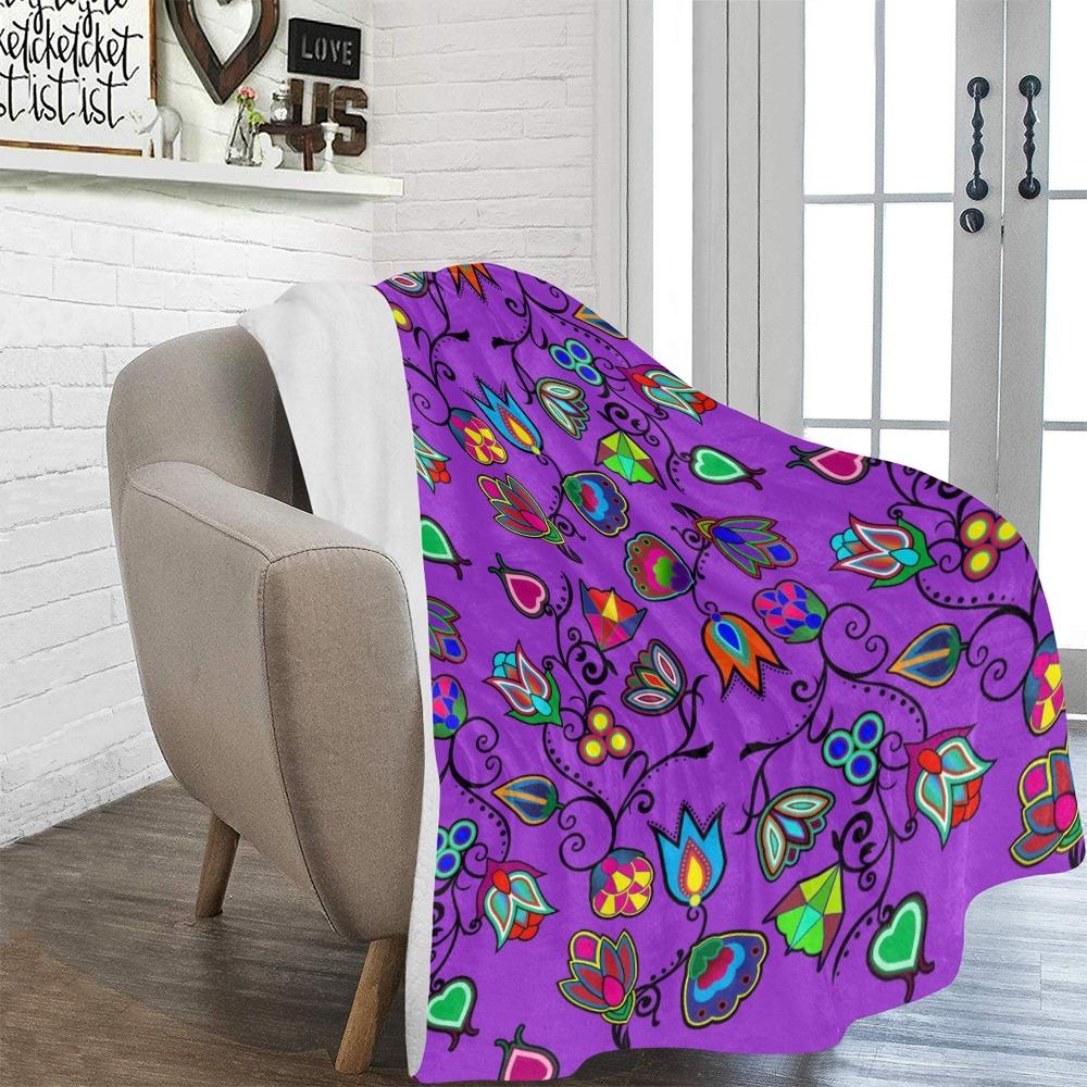 Indigenous Paisley Dark Orchid Ultra-Soft Micro Fleece Blanket 60"x80" Ultra-Soft Blanket 60''x80'' e-joyer 