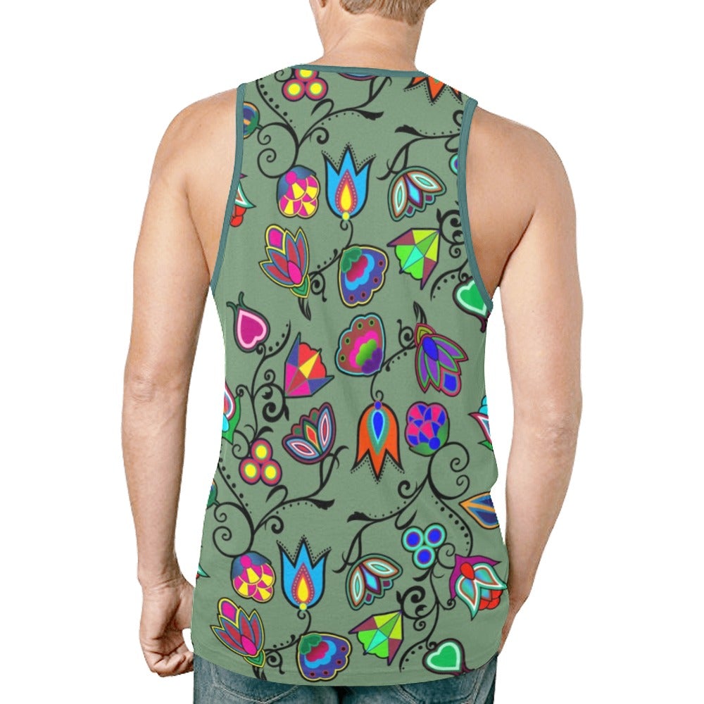 Indigenous Paisley Dark Sea New All Over Print Tank Top for Men (Model T46) New All Over Print Tank Top for Men (T46) e-joyer 