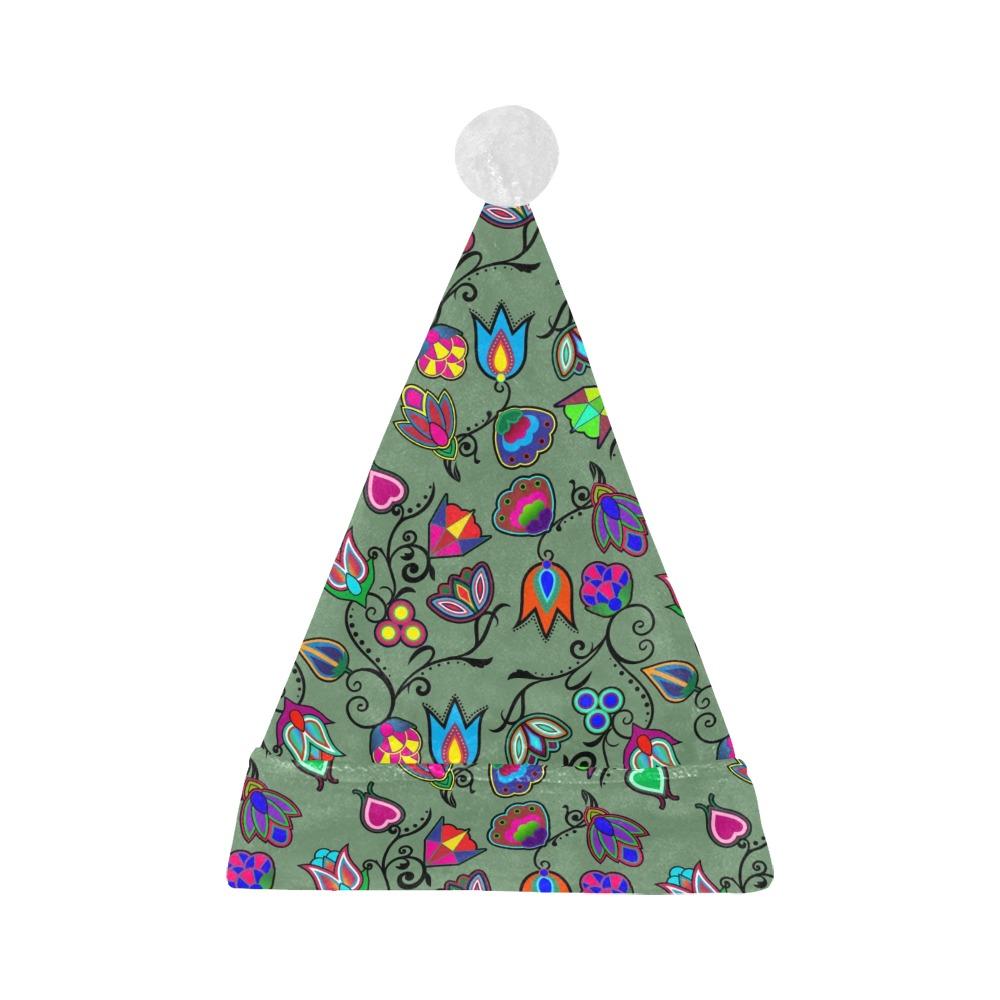 Indigenous Paisley Dark Sea Santa Hat Santa Hat e-joyer 