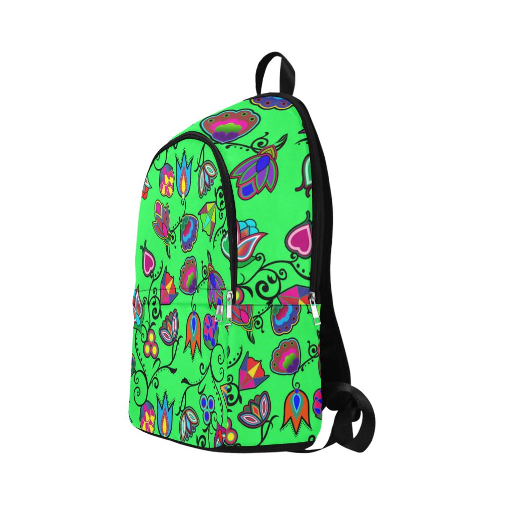 Indigenous Paisley Green Fabric Backpack for Adult (Model 1659) Casual Backpack for Adult (1659) e-joyer 
