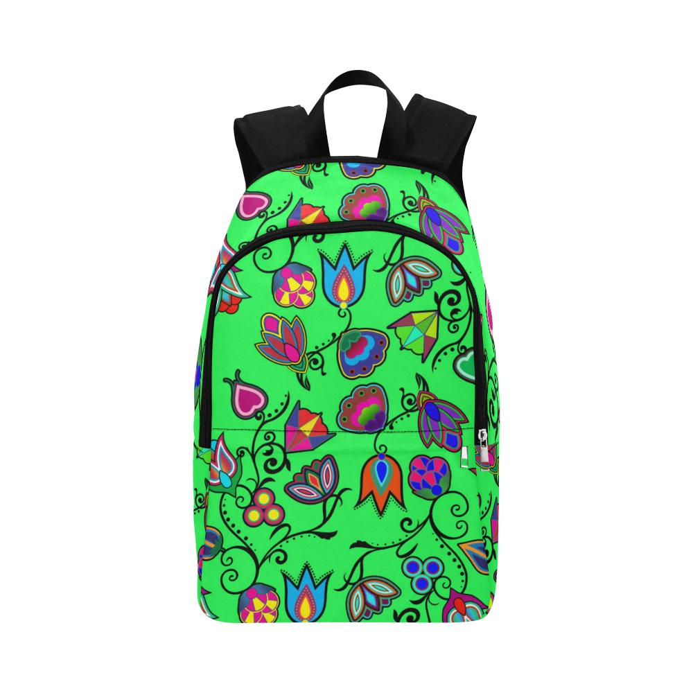 Indigenous Paisley Green Fabric Backpack for Adult (Model 1659) Casual Backpack for Adult (1659) e-joyer 