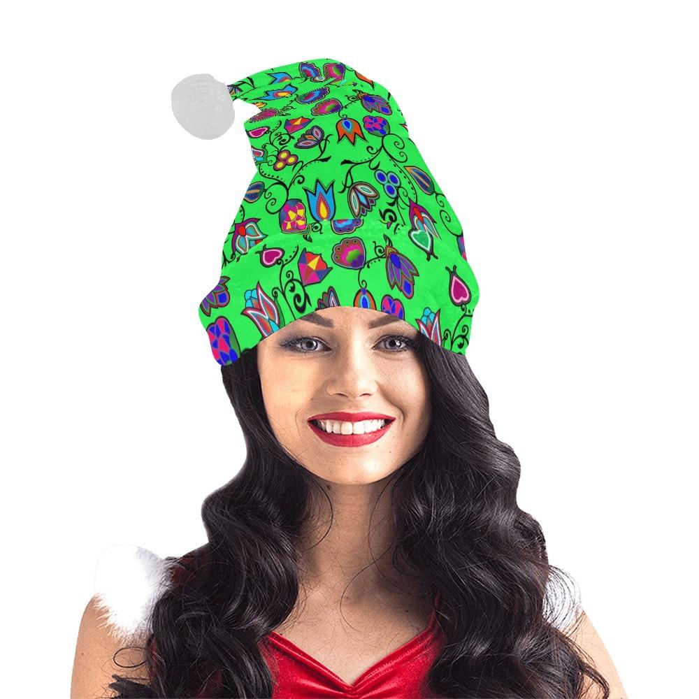 Indigenous Paisley Green Santa Hat Santa Hat e-joyer 