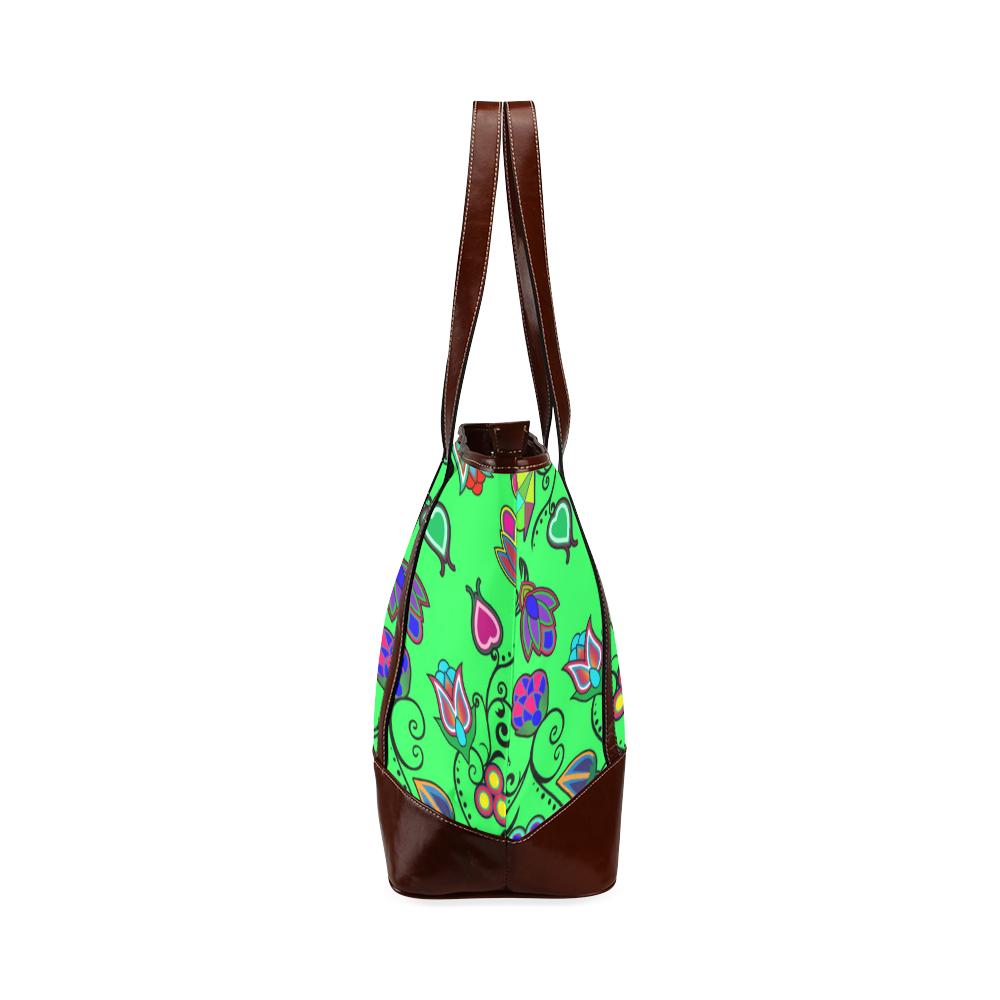 Indigenous Paisley - Green Tote Handbag (Model 1642) Tote Handbags (1642) e-joyer 