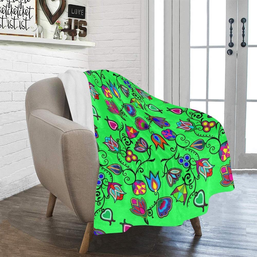 Indigenous Paisley Green Ultra-Soft Micro Fleece Blanket 40"x50" Ultra-Soft Blanket 40''x50'' e-joyer 