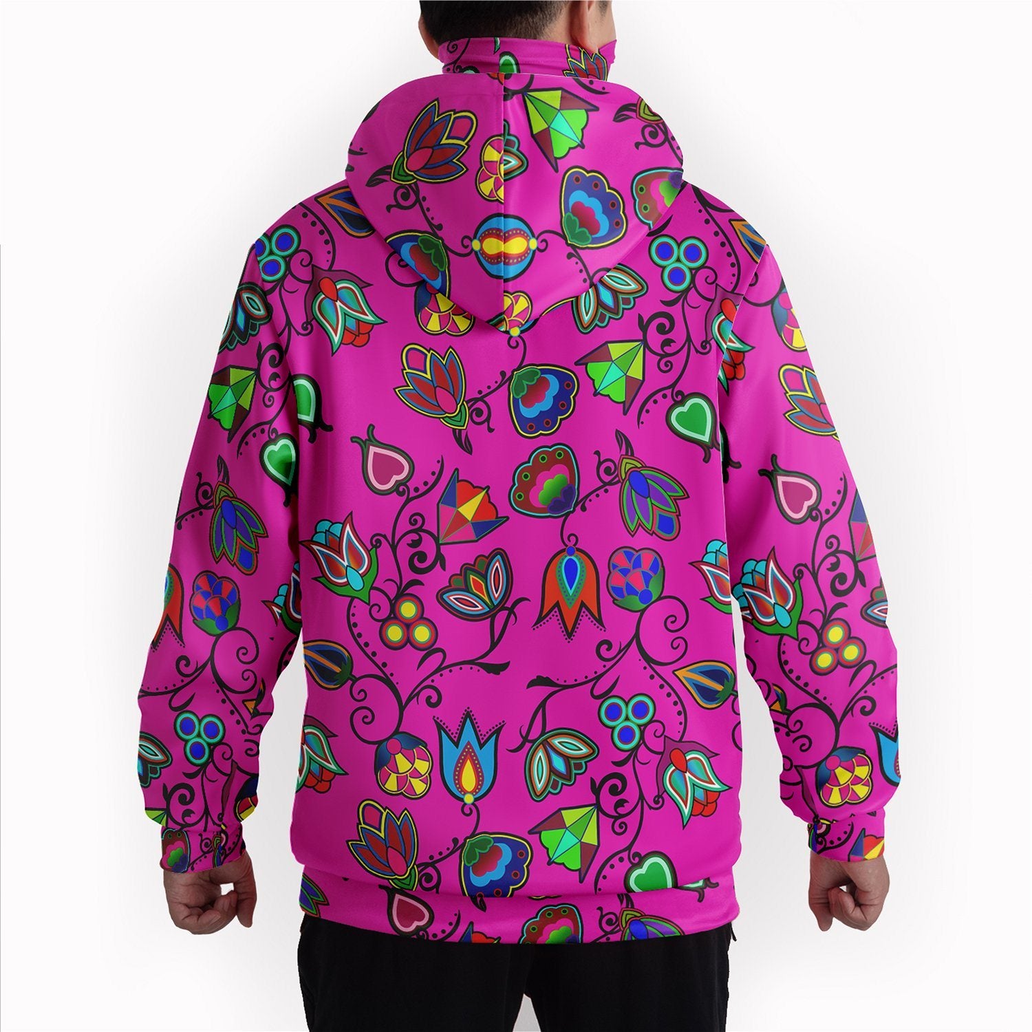 Indigenous Paisley Hoodie with Face Cover 49 Dzine 
