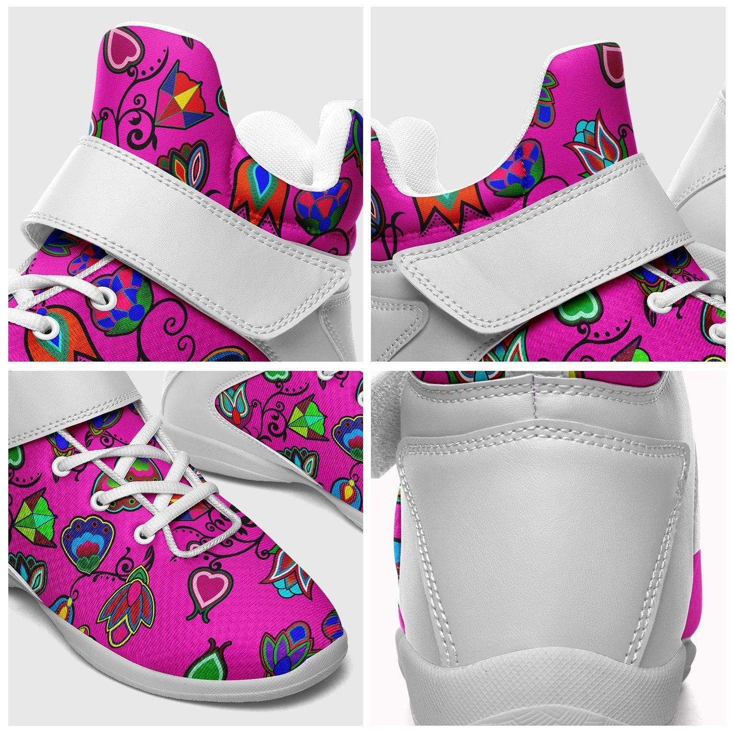 Indigenous Paisley Ipottaa Basketball / Sport High Top Shoes - White Sole 49 Dzine 