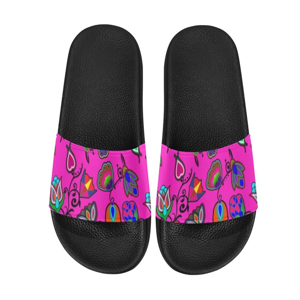 Indigenous Paisley Men's Slide Sandals (Model 057) Men's Slide Sandals (057) e-joyer 
