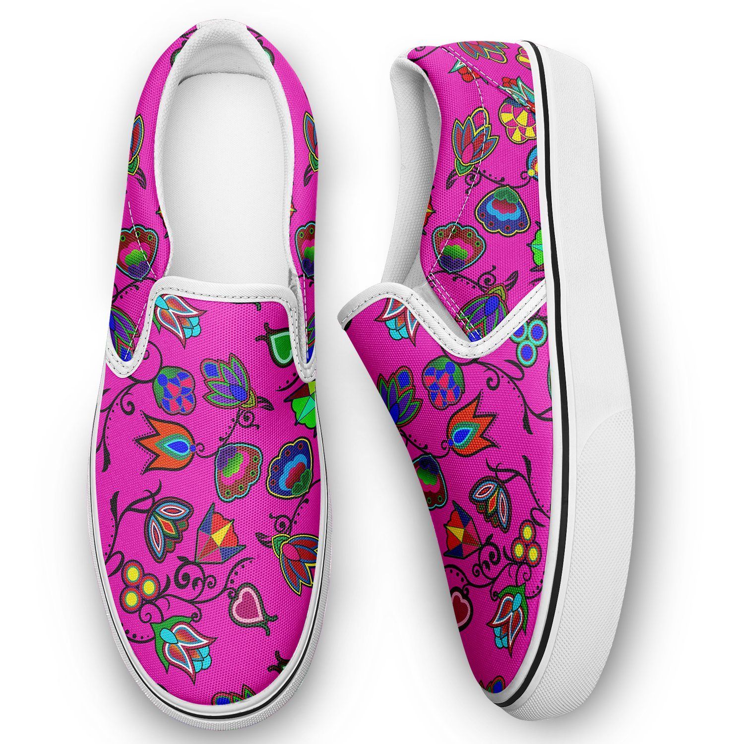 Indigenous Paisley Otoyimm Kid's Canvas Slip On Shoes 49 Dzine 