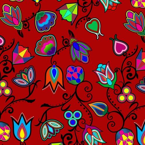Indigenous Paisley - Red Satin Fabric 49DzineStore 